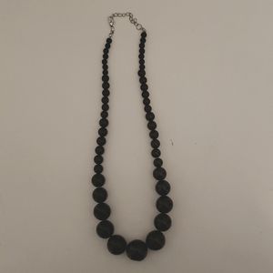 Black Faux Pearl Necklace